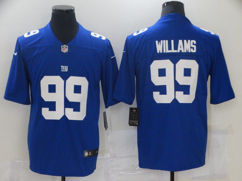 Men New York Giants 99 Willams Blue Nike Vapor Untouchable Limited 2021 NFL Jersey